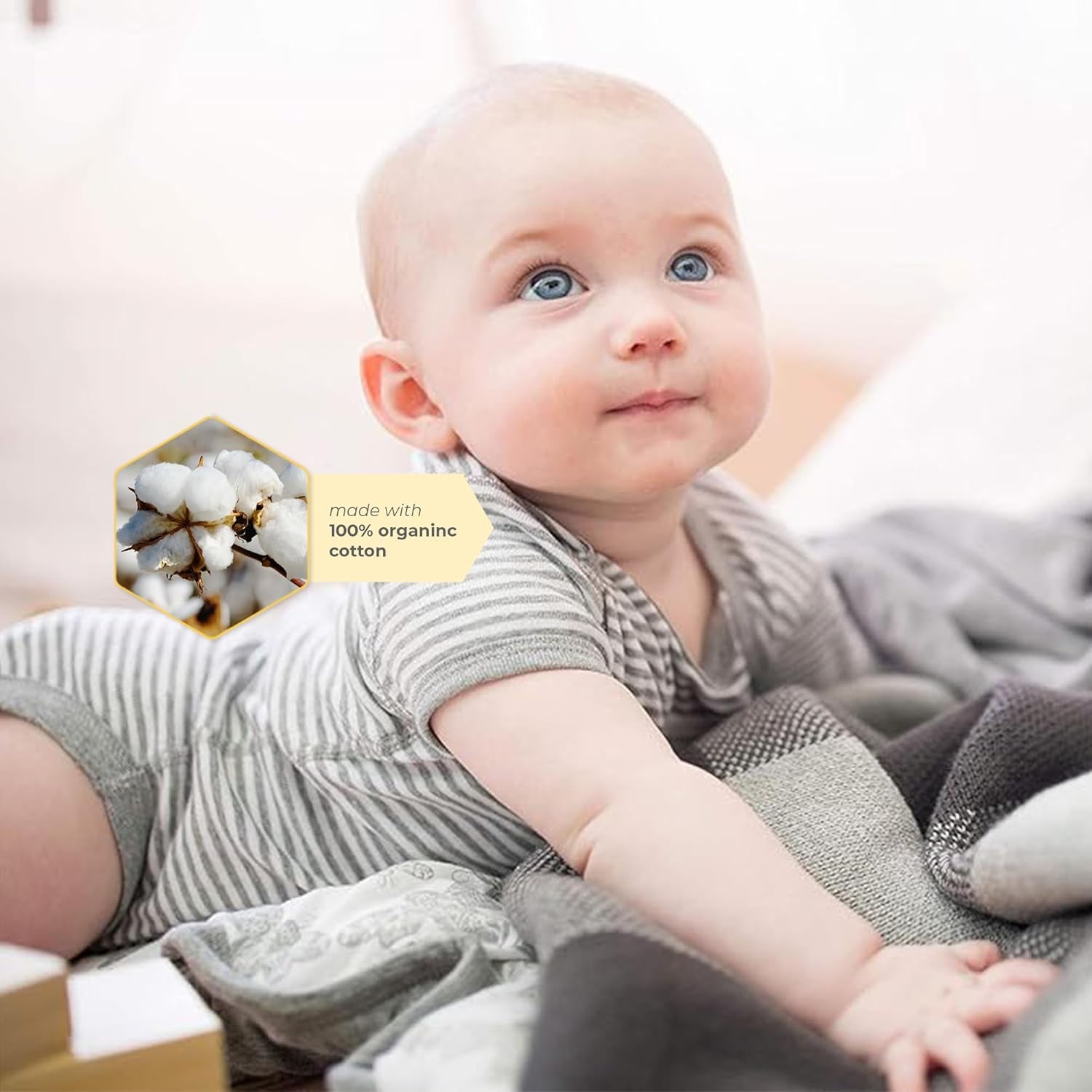 Bodysuits, Short Sleeve and Long Sleeve One-Pieces, 100% Organic Cotton, Pack of 5